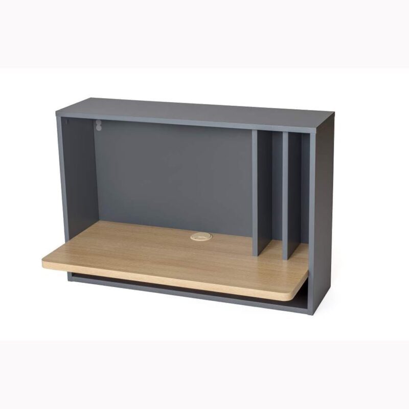 Miniyard työpöytä, seinään kiinnitettävä kirjoitustaso, lev. 80, syv. 40 ja korkeus 55 cm, Woodman.