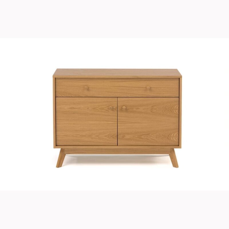 Kensal compact senkki, lev.100, syv.40 ja kork.75 cm, runko tammiviilutettu, jalat tammea, Woodman.