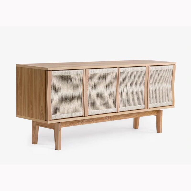 Lilla Ateljen senkki, lev.180, syv.45 ja kork.77 cm, saarni/hamppu, Woodman.