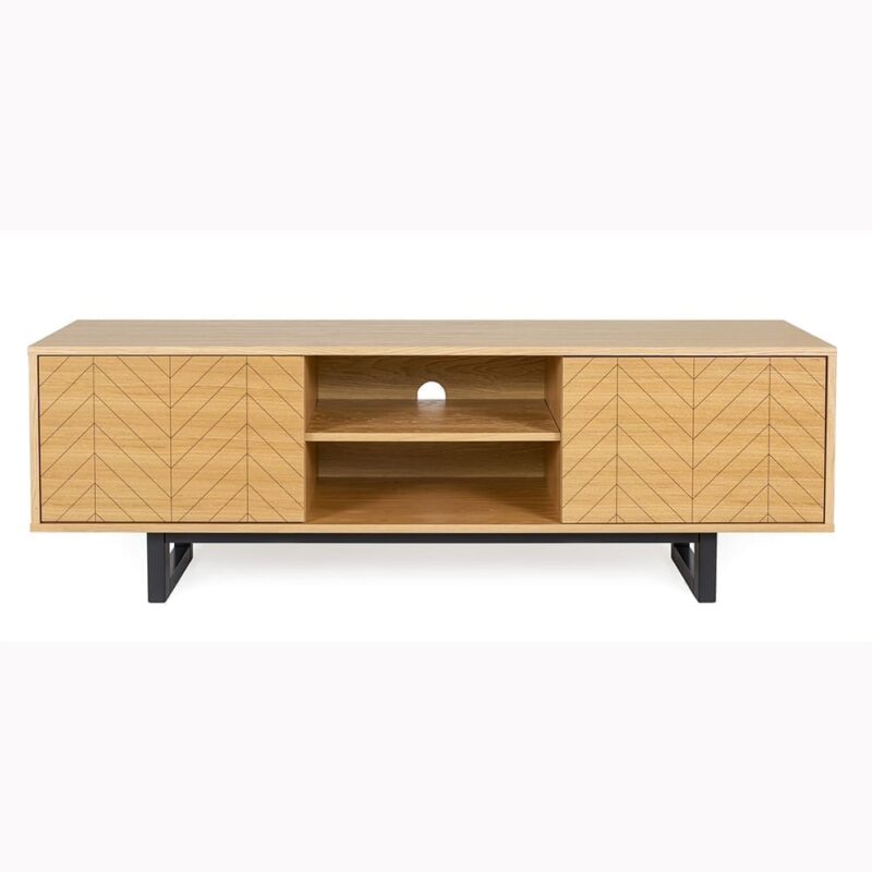 Camden TV-taso, 150x40xk.50 cm, kalanruotokuvio. Woodman.