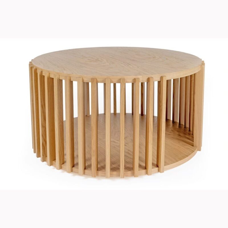 Drum sohvapöytä, halk. 83 ja kork. 42 cm, tammea, Woodman, happyhomestore.fi