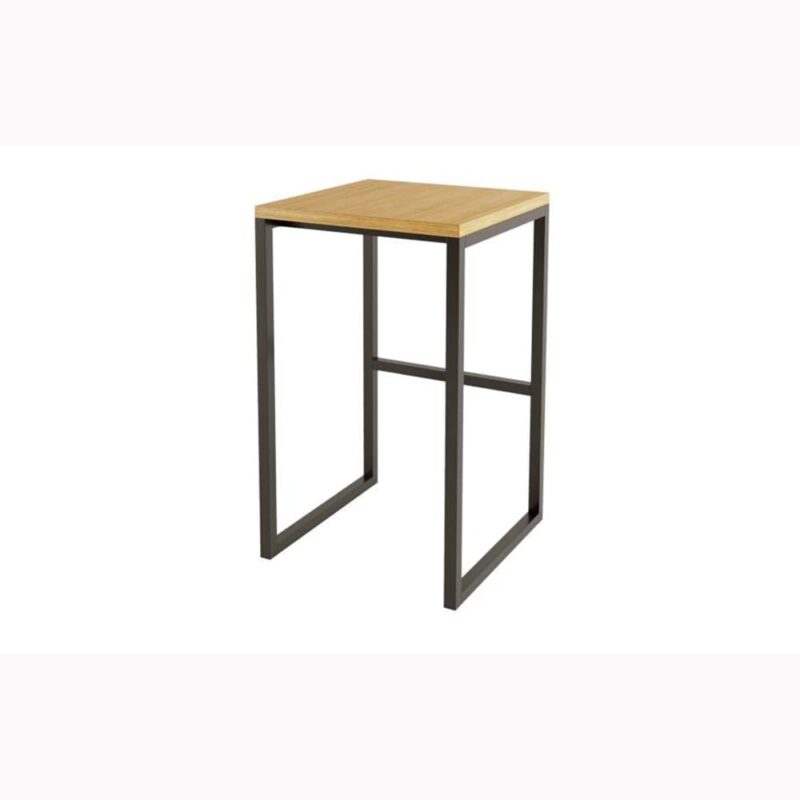 Frame tuoli, istuinosa tammiviilutettu, musta metallijalusta, Woodman.