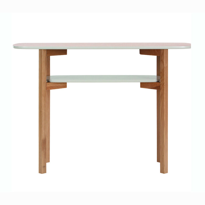 Cee Console pöytä, 110x40x5.75 cm, taso tammiviilutettu, jalat tammea,Woodman.