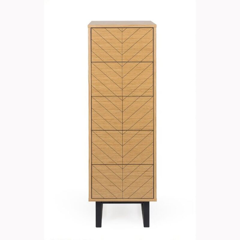 Camden kaappi, kapea, kalanruotokuvio, Woodman, happyhomestore.fi