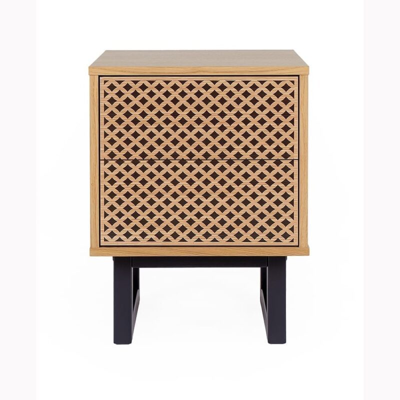 Camden yöpöytä, timanttikuvio, Woodman, happyhomestore.fi