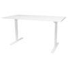 Essi sähkösäätöpöytä, 120 x 60 cm, valkoiseksi maalattu metallirunko, valkoinen melamiinitaso.
