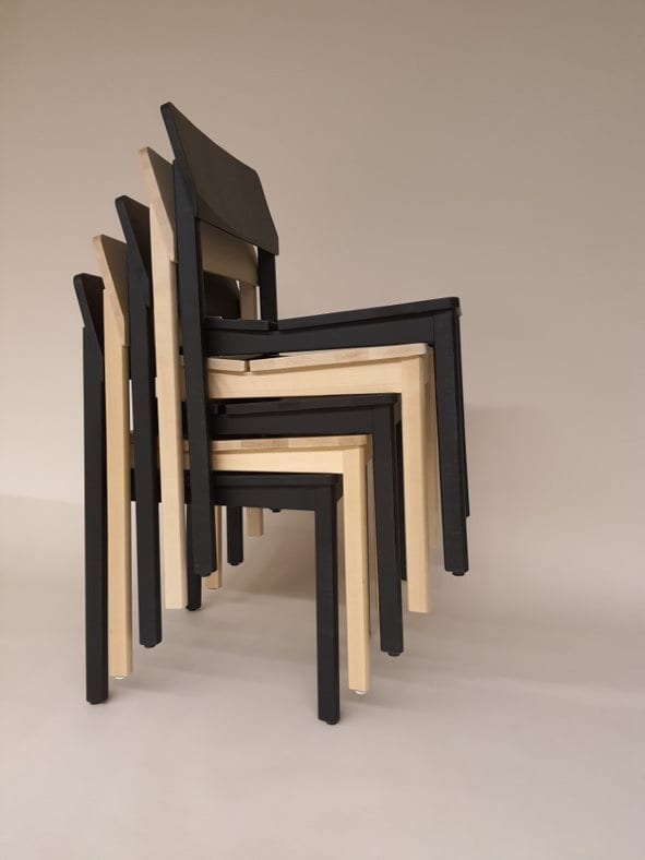 Railo -tuoli, mustaksi petsattu koivu - Image 7