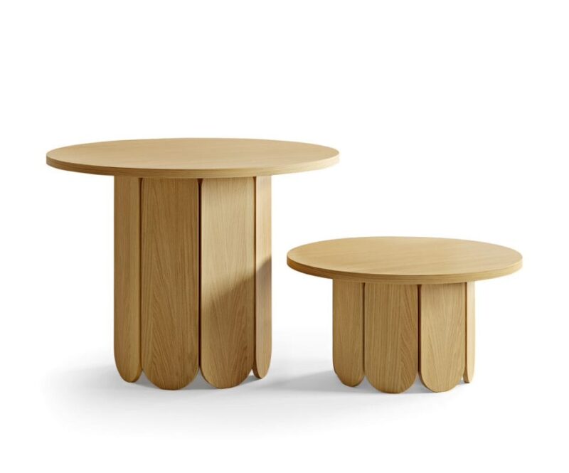 Soft ruokapöytä, halkaisija 98 cm, tammea - Image 3