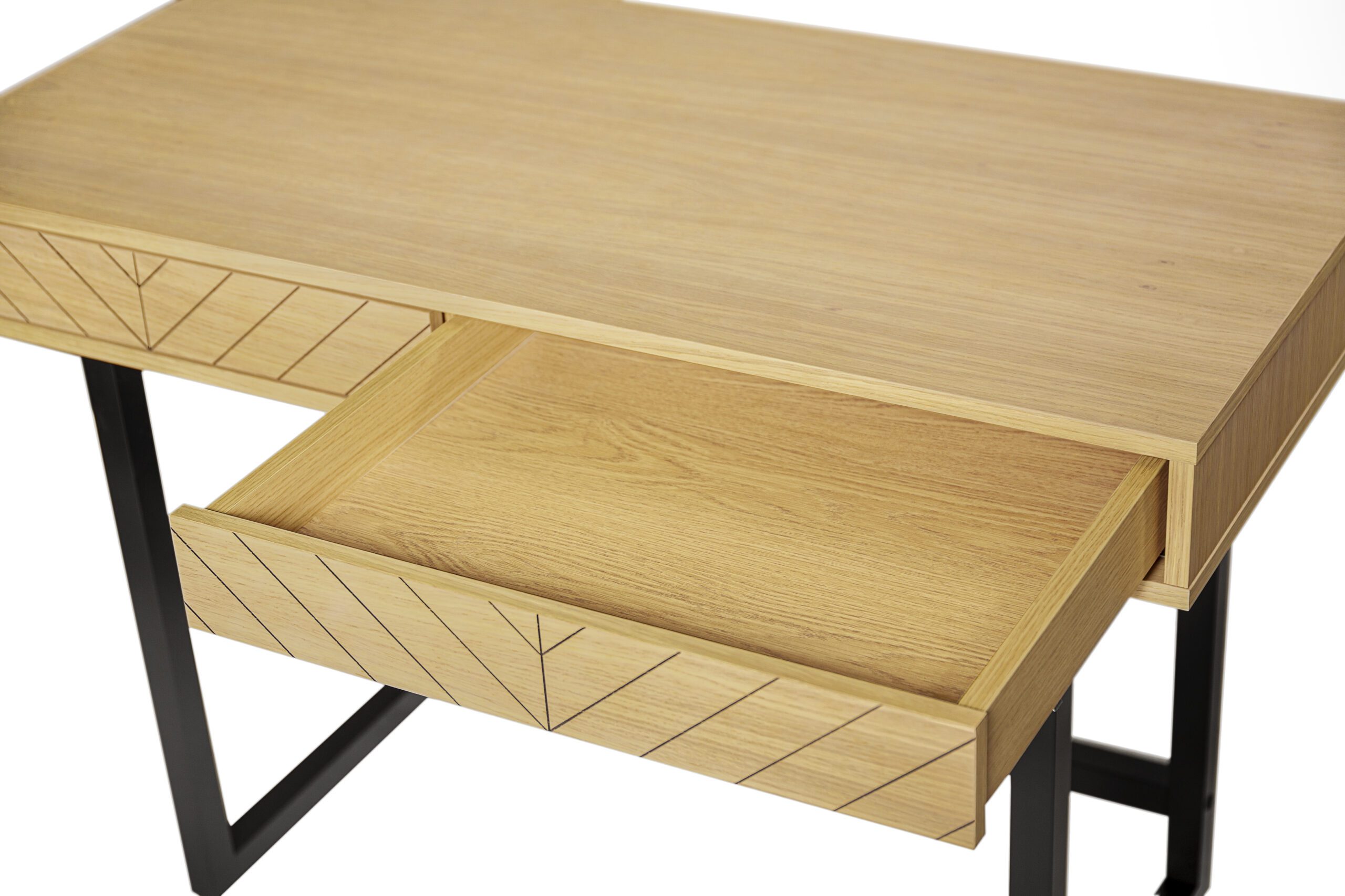 Camden työpöytä, kalanruotokuvio, tammea - Image 5