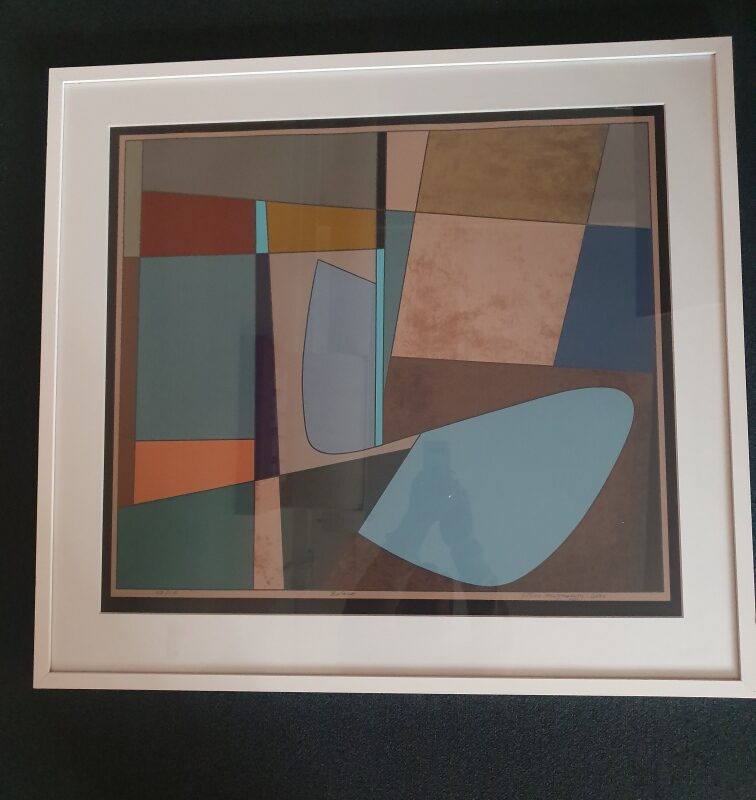 Göran Augustson: Bolero, 2000, 91.5x83.5 cm. Grafiikka, Serigrafia.