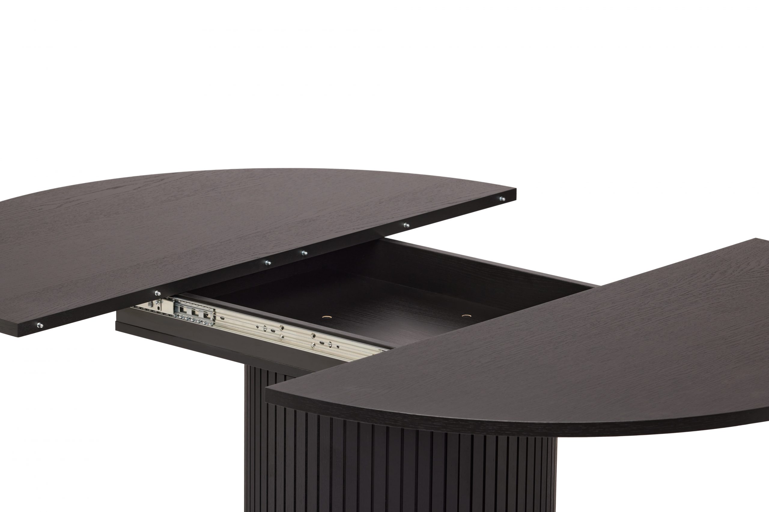 Toscana, jatkettava ruokapöytä 120, tammea, musta - Image 3