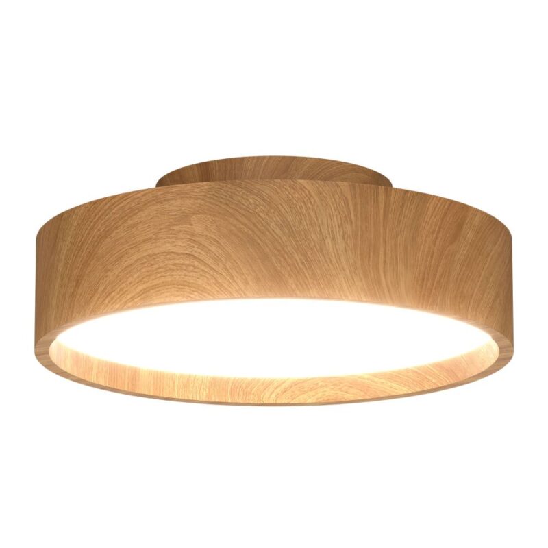 Oak-kattovalaisin, halk. 50 cm, puusävyinen metallirunko. Kaunis ja suosittu valaisin. Valmistaja: Valaisin Grönlund.