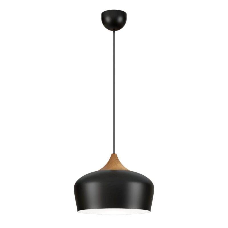 Grenada riippuvalaisin, tammenväri, musta ja valkoinen ovat raikkaan trendikäs väriyhdistelmä. Grenada on kaunis moderni riippuvalaisin, halk. 35 cm ja kork. 26 cm.