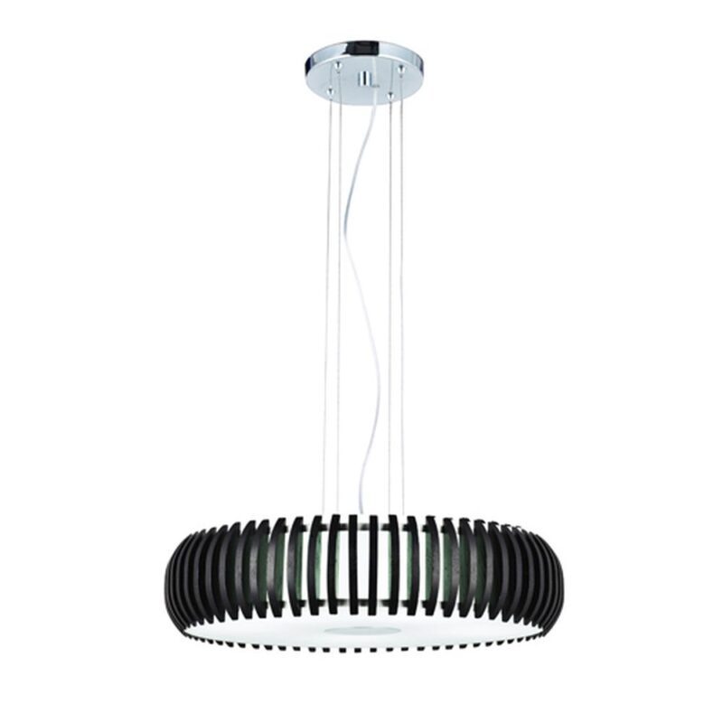 L 713 puinen riippuvalaisin, musta, halk. 50 cm ja kork. 12 cm. Kaunis valaisin ja himmennettävä.