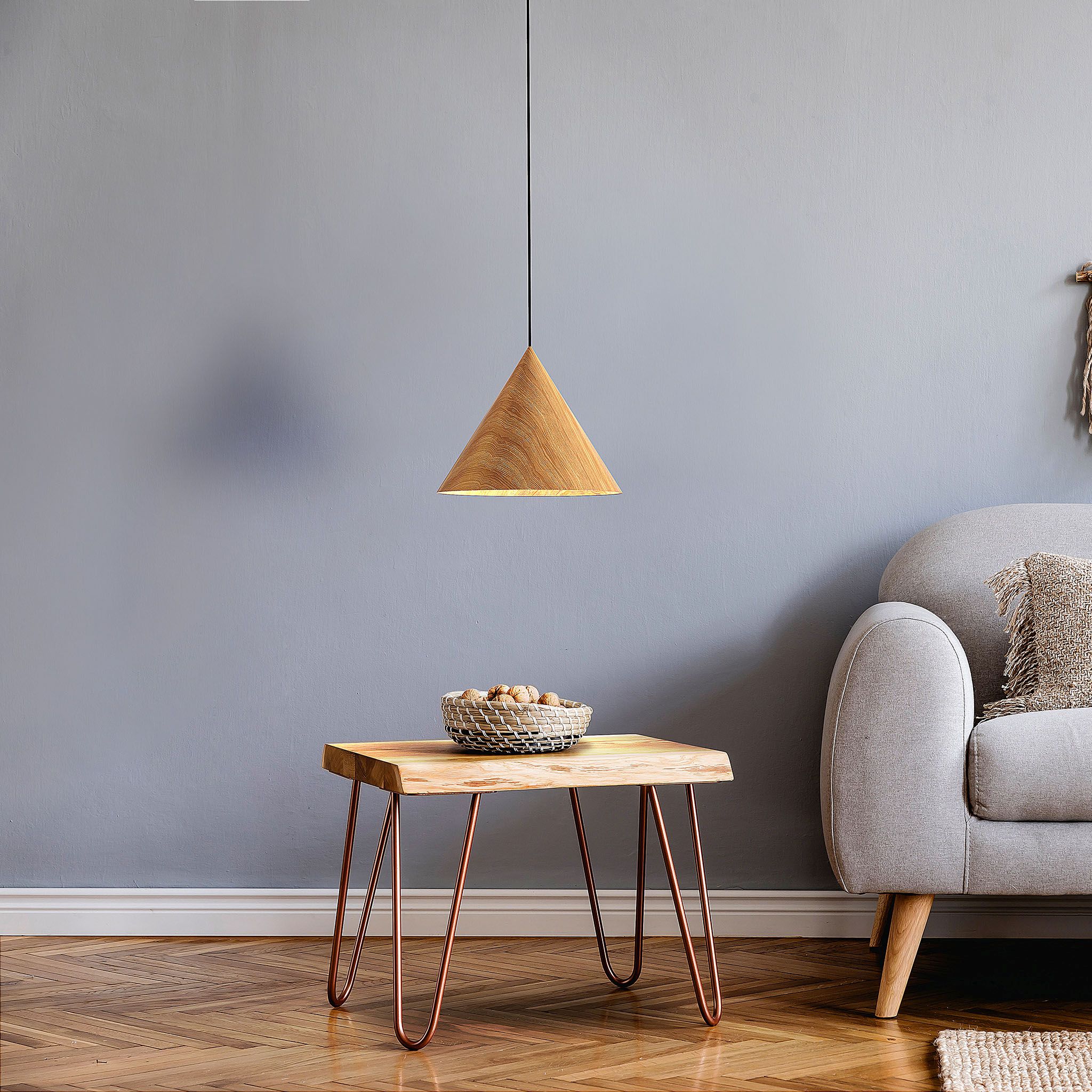 Valaisin Grönlund - Woodstock riippuvalaisin, halk. 42 cm, puunvärinen metalli - Image 3